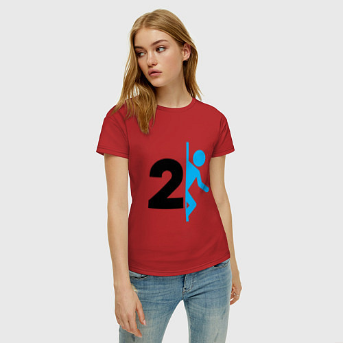 Женская футболка PORTAL / Красный – фото 3