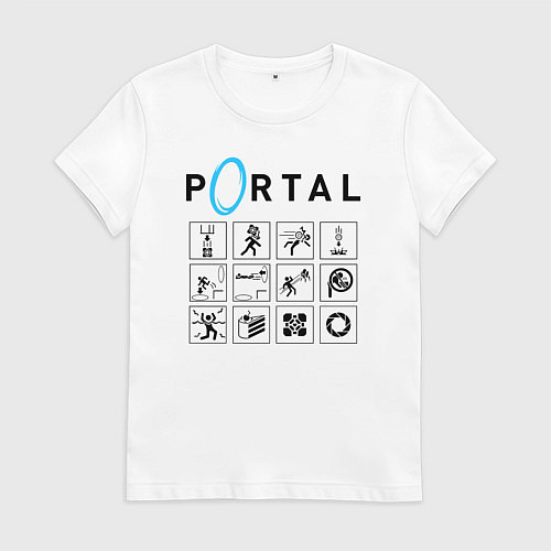 Женская футболка PORTAL / Белый – фото 1