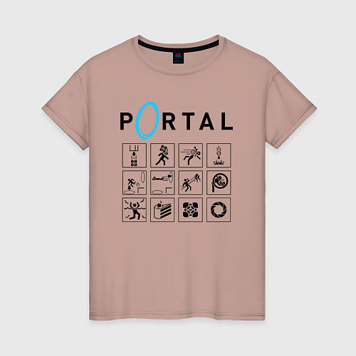 Женская футболка PORTAL / Пыльно-розовый – фото 1
