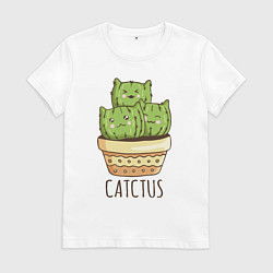 Женская футболка Кактус Котики