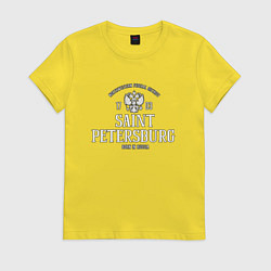 Женская футболка Санкт-ПетербургBorn in Russia