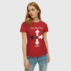 Футболка хлопковая женская Three Days Grace, цвет: красный — фото 2