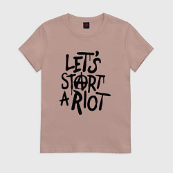 Футболка хлопковая женская Three Days Grace, цвет: пыльно-розовый