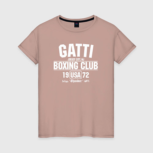 Женская футболка Gatti Boxing Club / Пыльно-розовый – фото 1