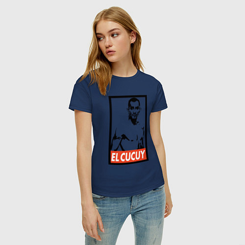 Женская футболка EL CUCUY / Тёмно-синий – фото 3
