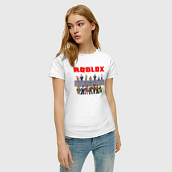 Футболка хлопковая женская ROBLOX, цвет: белый — фото 2