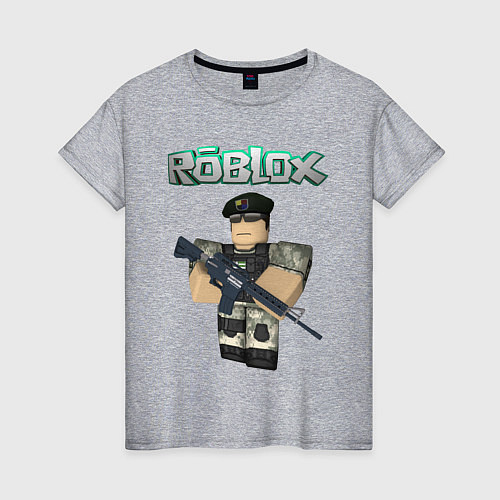 Женская футболка Roblox Defender / Меланж – фото 1