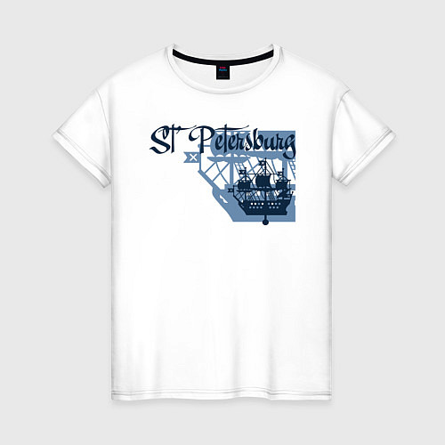 Женская футболка St'Petersburg / Белый – фото 1