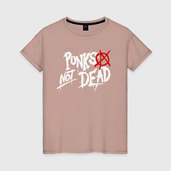 Женская футболка Punks not dead