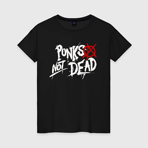 Женская футболка Punks not dead / Черный – фото 1