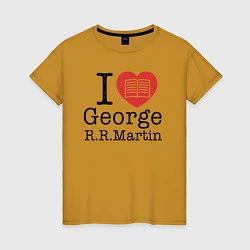 Футболка хлопковая женская I Love George Martin, цвет: горчичный