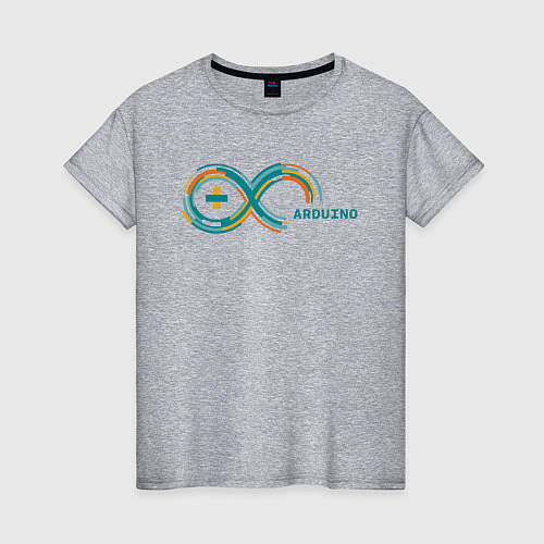 Женская футболка Arduino / Меланж – фото 1