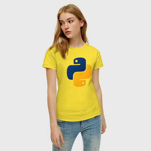 Женская футболка Python / Желтый – фото 3