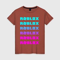 Футболка хлопковая женская ROBLOX, цвет: кирпичный