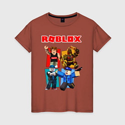 Футболка хлопковая женская ROBLOX, цвет: кирпичный