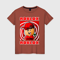 Футболка хлопковая женская ROBLOX, цвет: кирпичный