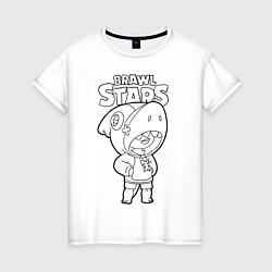 Женская футболка Brawl Stars LEON раскраска