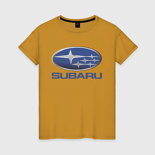 Женская футболка SUBARU / Горчичный – фото 1