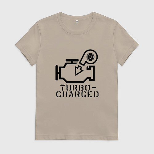 Женская футболка Turbo Charged / Миндальный – фото 1