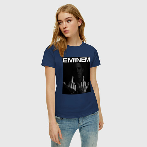 Женская футболка EMINEM / Тёмно-синий – фото 3