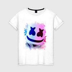 Футболка хлопковая женская MARSHMELLO, цвет: белый