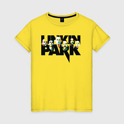 Футболка хлопковая женская LINKIN PARK, цвет: желтый