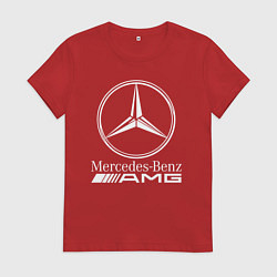 Футболка хлопковая женская MERCEDES-BENZ AMG, цвет: красный