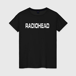 Футболка хлопковая женская Radiohead, цвет: черный