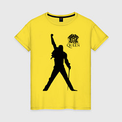 Футболка хлопковая женская Queen двусторонняя, цвет: желтый