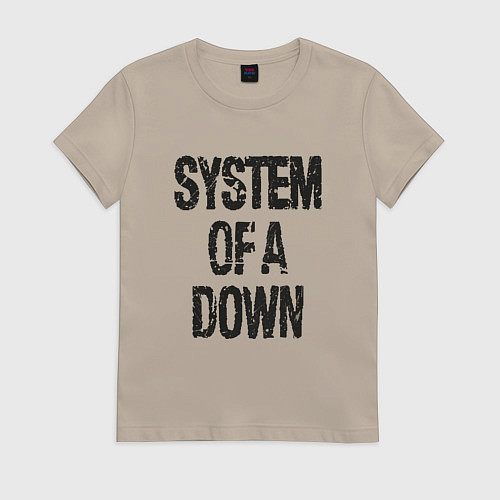 Женская футболка System of a down / Миндальный – фото 1
