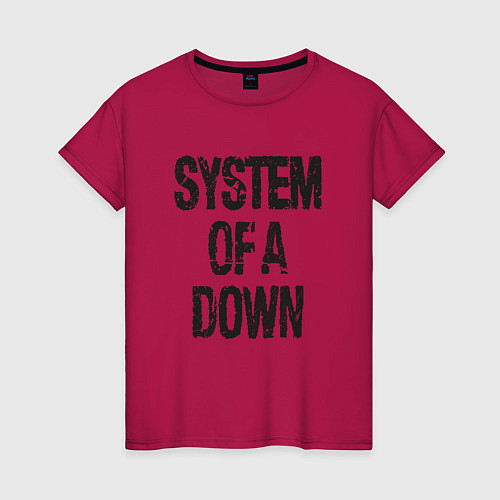 Женская футболка System of a down / Маджента – фото 1