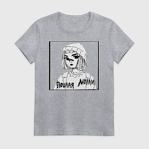 Женская футболка Пошлая Молли / Меланж – фото 1