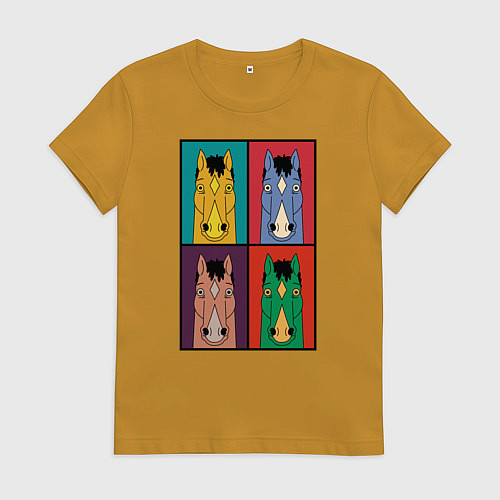 Женская футболка BoJack Horseman / Горчичный – фото 1