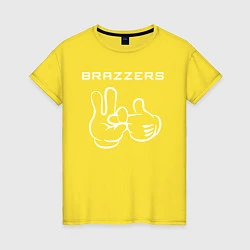 Футболка хлопковая женская Brazzers, цвет: желтый