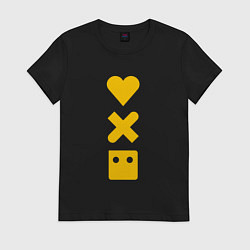 Футболка хлопковая женская LOVE DEATH ROBOTS LDR, цвет: черный