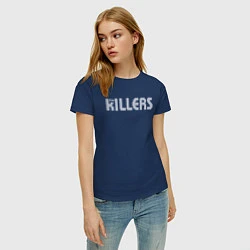 Футболка хлопковая женская The Killers, цвет: тёмно-синий — фото 2