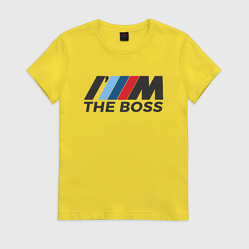 Женская футболка BMW THE BOSS / Желтый – фото 1