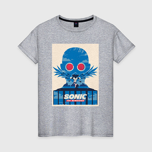 Женская футболка Sonic / Меланж – фото 1