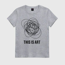 Футболка хлопковая женская This is art, цвет: меланж