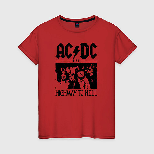 Женская футболка ACDC highway to hell / Красный – фото 1