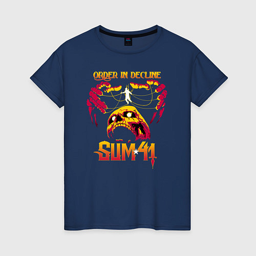 Женская футболка Sum 41 Order In Decline / Тёмно-синий – фото 1