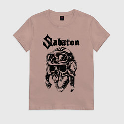 Футболка хлопковая женская Sabaton, цвет: пыльно-розовый