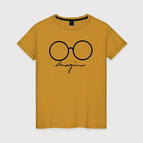 Женская футболка Imagine John Lennon / Горчичный – фото 1