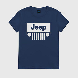Футболка хлопковая женская Jeep, цвет: тёмно-синий