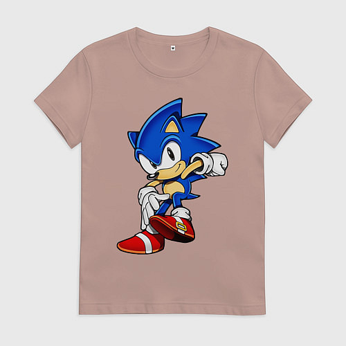 Женская футболка SONIC / Пыльно-розовый – фото 1