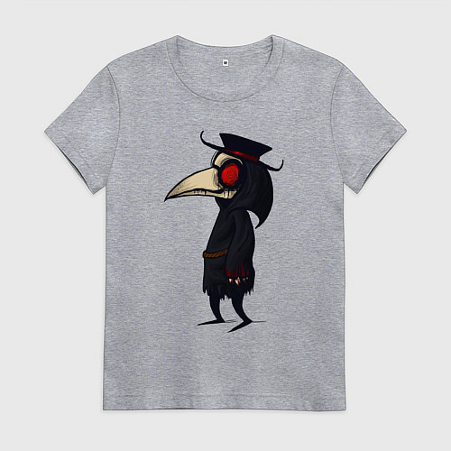 Женская футболка ЧУМНОЙ ДОКТОР / Меланж – фото 1