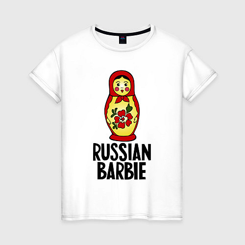 Женская футболка Russian barbie / Белый – фото 1