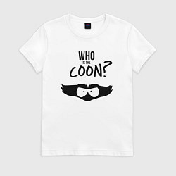 Футболка хлопковая женская South Park Who is the Coon?, цвет: белый