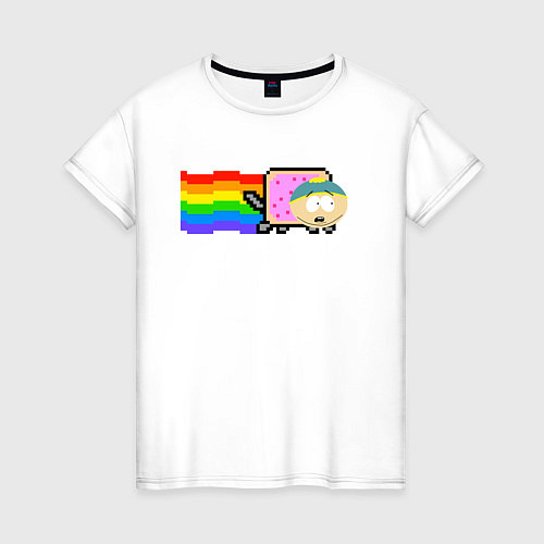 Женская футболка Картман Nyan Cat / Белый – фото 1