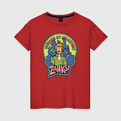 Женская футболка Zoinks ! / Красный – фото 1